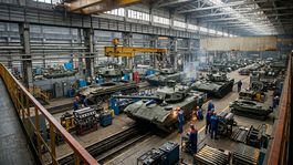 Fabrika na tanky - obrázok vytvorený AI