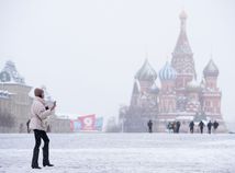 Rusko Počasie Moskva Sneh Doprava