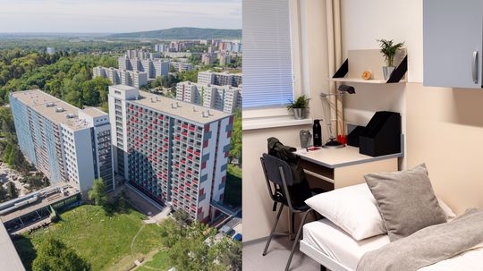 FOTO: Najväčší internát Slovenska sa prerába za chodu. UK ukázala prvé izby, hovorí o behu na dlhé roky