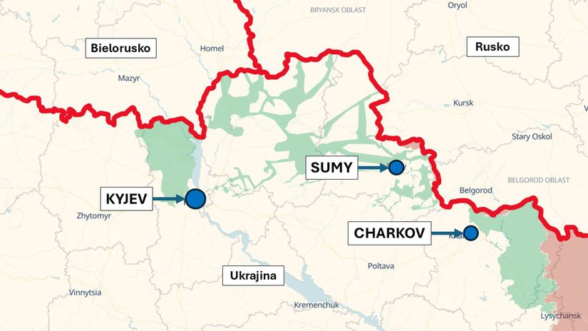 Kyjev, Sumy a Charkov, Ukrajina