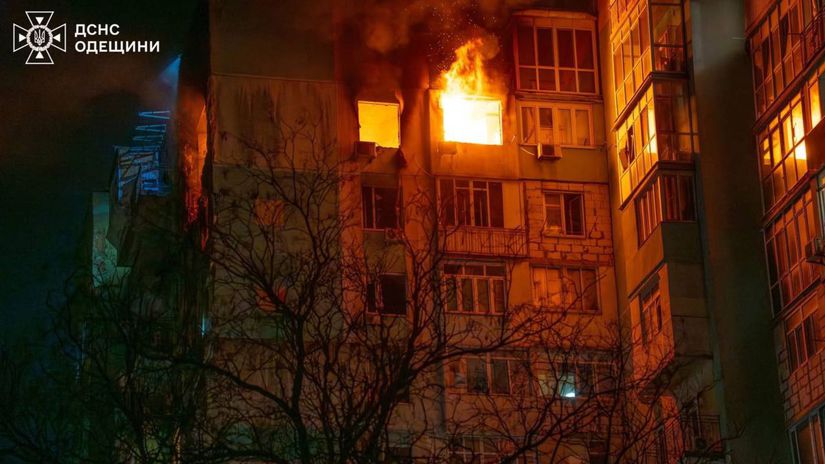 Odesa po ruskom útoku 1. mája 2026