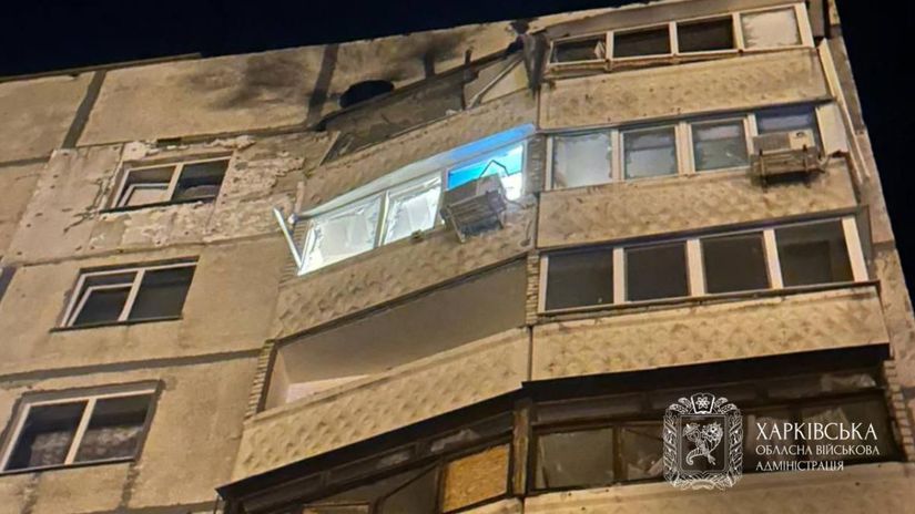 Charkov po ruskom útoku 9. mája 2026