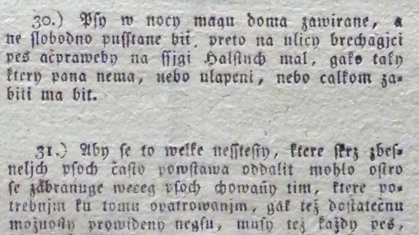 Policajné predpisy mesta Košice z roku 1816 s...
