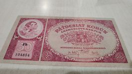 Päťdesiatkorunáčka z roku 1929.