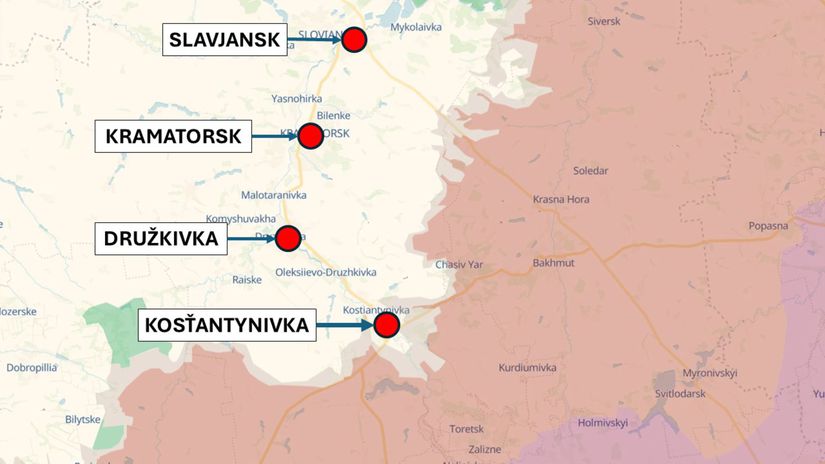 Kosťantynivka, Ukrajina 1. júna 2026 podľa...