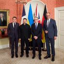 Emmanuel Macron, Volodymyr Zelenskyj, Keir Starmer, Friedrich Merz