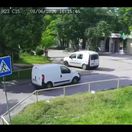 zastávka, dron, Ukrajina, vojna, útok