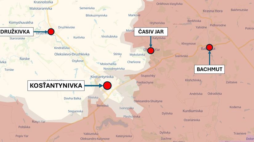 Kosťantynivka, Ukrajina 9. júna 2026 podľa...