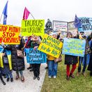 Ukrajinci, ukrajinskí utečenci, utečenci, demonštrácia