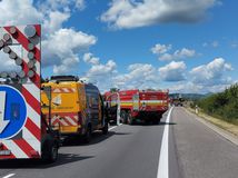 nehoda D1 diaľnica hasiči