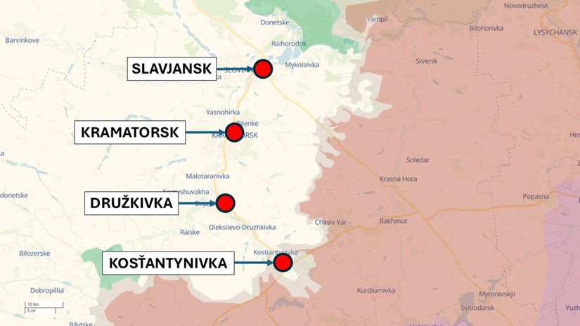 Tzv. pevnostný pás na Donbase 13. júna 2026...