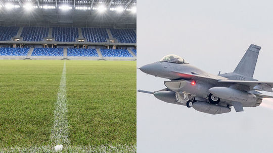 Mrhanie peniazmi či výcvik? Počas americkej recepcie v Bratislave preletia nad futbalovým štadiónom F-16