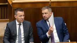 Tomáš Drucker a Kamil Šaško počas schôdze...