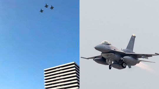 VIDEO: Bratislavčanov vyrušil ohlušujúci rachot. Nad mestom sa zrazu objavili tri stíhačky F-16