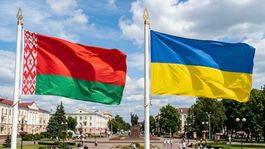 Bieloruská a ukrajinská vlajka - obrázok...
