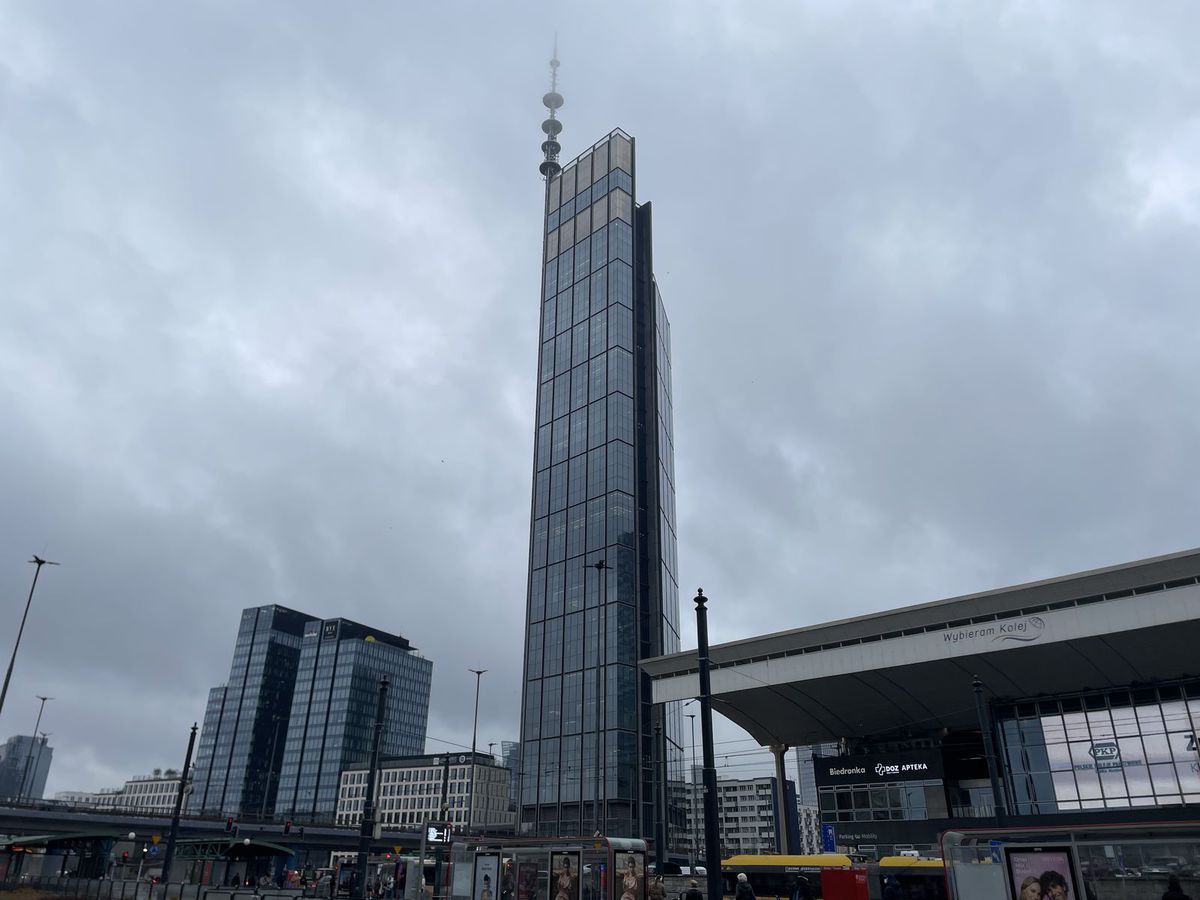 Poland Warsaw Varso Glass Dropped Skyscraper