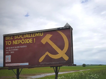komunisti bilbord kosák kladivo socializmus komunistická strana