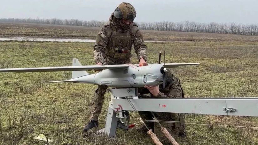 Príprava na štart ruského dronu